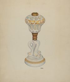 Dolphin Base Lamp, c. 1938. Creator: Ray Price