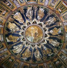 Dome Mosaic in Orthodox Baptistry, Ravenna, Italy, 5th century