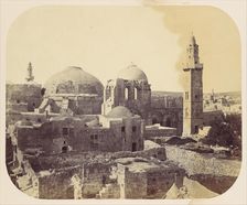 Dome of the Holy Sepulchre, Jerusalem, 1860s. Creator: John Anthony