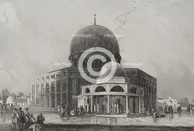 Dome of the Rock, Jerusalem, 1840. Creator: Charles Nicolas Ransonnette.