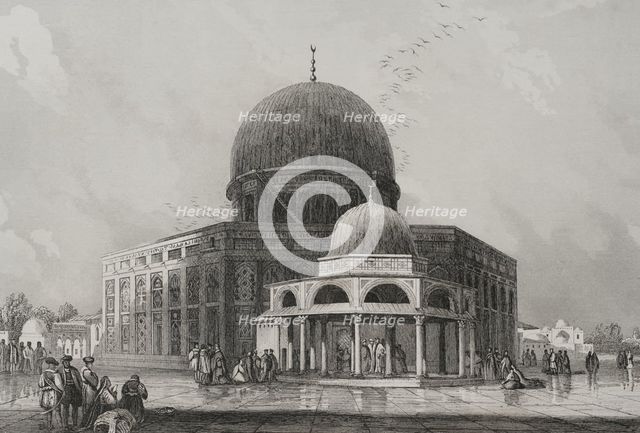 Dome of the Rock, Jerusalem, 1840. Creator: Charles Nicolas Ransonnette.