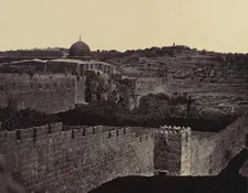 [Dome of the Rock, Jerusalem], 1856-57. Creator: Felice Beato