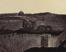 [Dome of the Rock, Jerusalem], 1856-57. Creator: Felice Beato