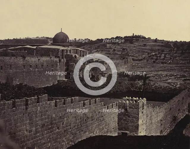 [Dome of the Rock, Jerusalem], 1856-57. Creator: Felice Beato.