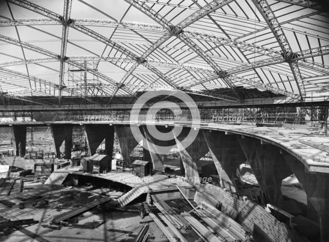 Dome of Discovery under construction, Festival of Britain, South Bank, Lambeth, London, 1950. Artist: Unknown.