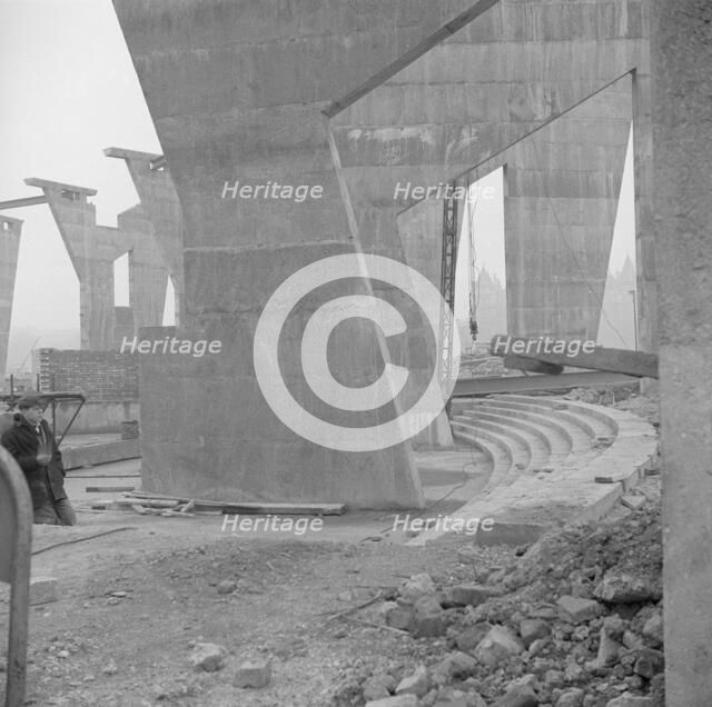 Dome of Discovery under construction, Festival of Britain, South Bank, Lambeth, London, c1950. Artist: Eric de Maré.