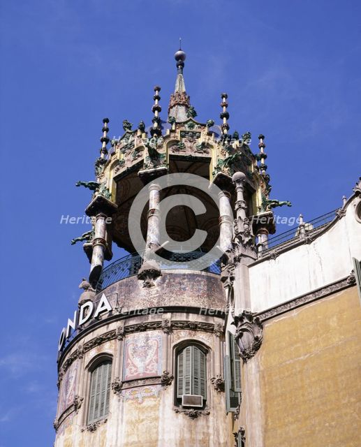 Dome of 'La Rotonda' building in the Tibidabo Avenue, Barcelona.