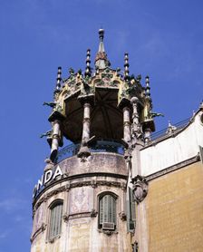 Dome of La Rotonda building in the Tibidabo Avenue, Barcelona
