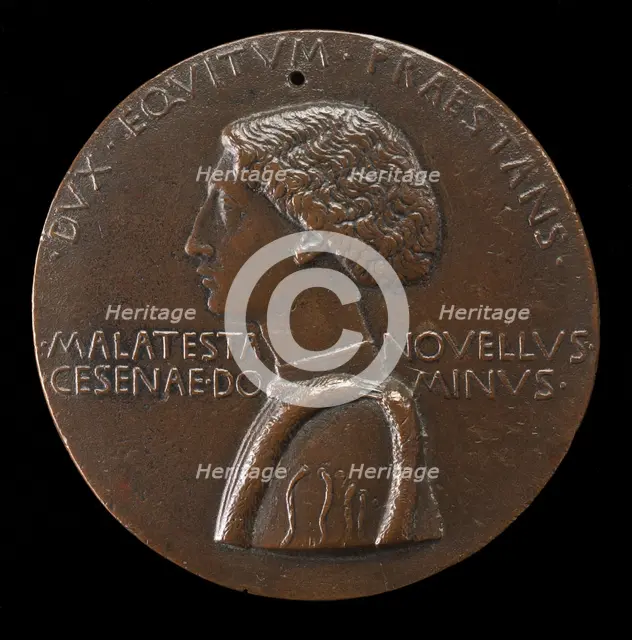 Domenico Novello Malatesta, 1418-1465, Lord of Cesena and Cervia 1429 [obverse], c. 1445. Creator: Pisanello.