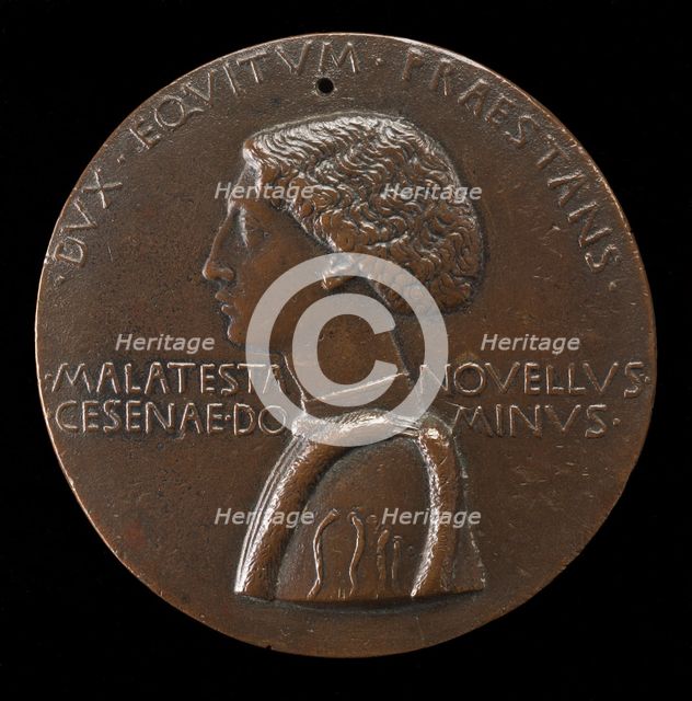 Domenico Novello Malatesta, 1418-1465, Lord of Cesena and Cervia 1429 [obverse], c. 1445. Creator: Pisanello.