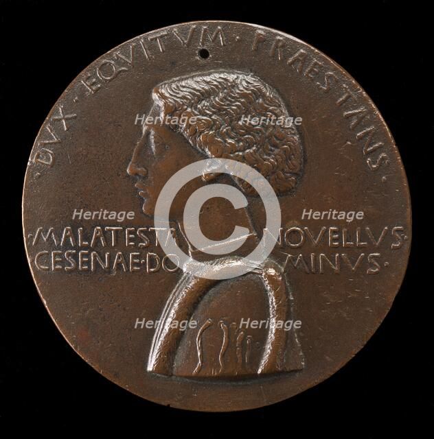 Domenico Novello Malatesta, 1418-1465, Lord of Cesena and Cervia 1429 [obverse], c. 1445. Creator: Pisanello.