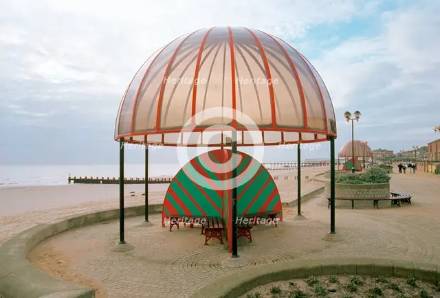 Domed shelters, Lowestoft, Suffolk, 2000. Artist: P Williams