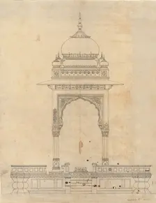 Domed Pavilion, ca. 1830. Creator: Unknown