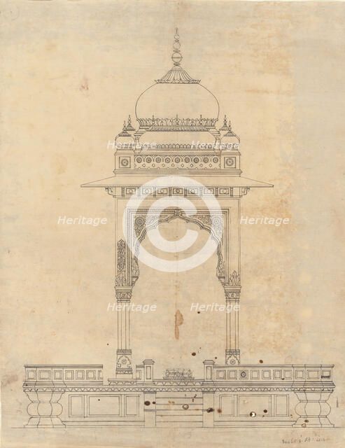 Domed Pavilion, ca. 1830. Creator: Unknown.