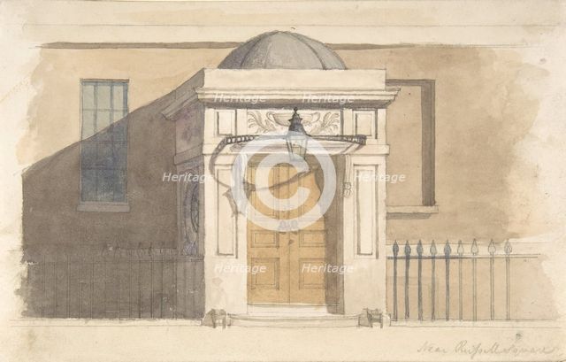 Domed Projecting Rectangular Entrance to a House near Russell Square, 19th century. Creator: Anon.