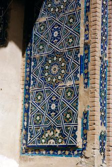 Domes of Mausoleum, Shah-i-Zinda Complex, Samarkand, 14th-15th century, (c20th century). Artists: CM Dixon, Unknown