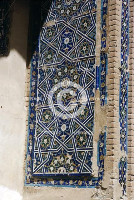 Domes of Mausoleum, Shah-i-Zinda Complex, Samarkand, 14th-15th century, (c20th century). Artists: CM Dixon, Unknown.