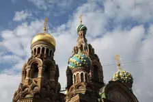 Domes of the Church of the Saviour on Blood, St Petersburg, Russia, 2011. Creator: Sheldon Marshall