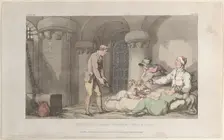 Domestic Arrangements in Prison, from "The Vicar of Wakefield", May 1, 1817., May 1, 1817. Creator: Thomas Rowlandson