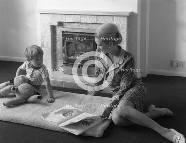 Domestic fire place advertisment for the NCB, 1967. Artist: Michael Walters