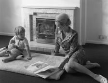 Domestic fire place advertisment for the NCB, 1967. Artist: Michael Walters