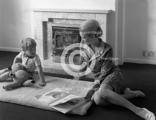 Domestic fire place advertisment for the NCB, 1967. Creator: Michael Walters.