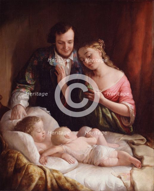 Domestic Happiness, 1849. Creator: Lilly Martin Spencer.