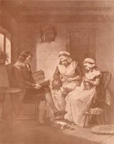 Domestic Happiness, Laetitia with her Parents 1789. Artist: John Raphael Smith