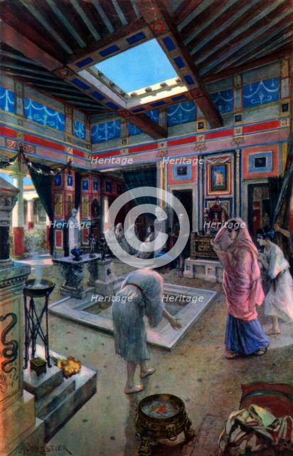 Domestic life of the ancient Romans, (19th century).Artist: Adolphe Forestier