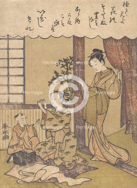 Domestic Scene, ca. 1780. Creator: Yanagawa Shunsui.