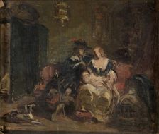 Domestic Scene, c1870s. Creator: Andre Plumot
