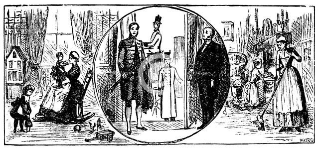 Domestic servants, 1901. Artist: Anon