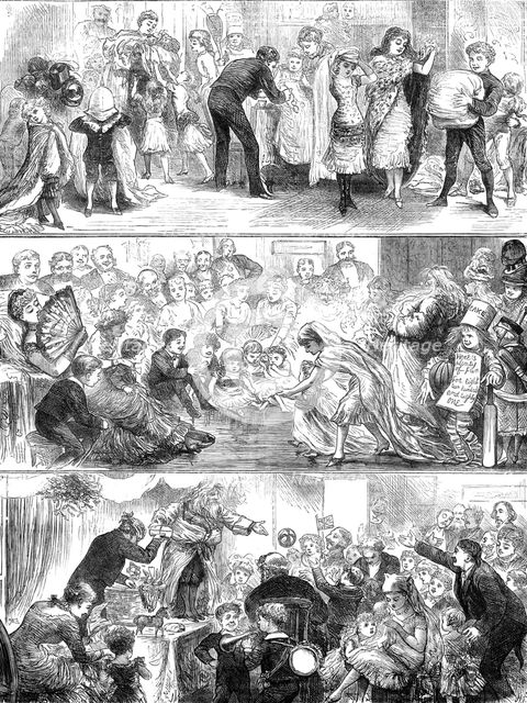 Domestic Theatricals - 1. The Dressing-Room; 2. The Stage; 3. The Last Act, 1881. Creator: Unknown.