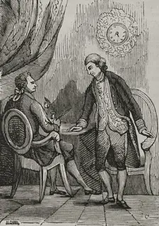 Domingo Iriarte and Barthelemy sign the Peace in Basel on 22 July 1795, (1851). Creator: Unknown