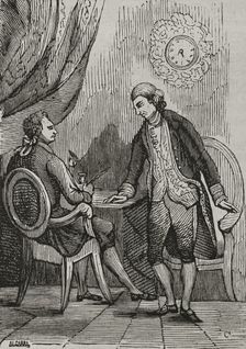 Domingo Iriarte and Barthelemy sign the Peace in Basel on 22 July 1795, (1851). Creator: Unknown