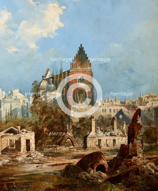 Dominican Church after the Fire of 1850. Creator: Adam Gorczynski.