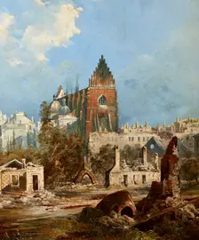 Dominican Church after the Fire of 1850. Creator: Adam Gorczynski