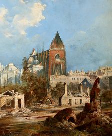 Dominican Church after the Fire of 1850. Creator: Adam Gorczynski