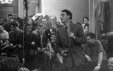 Dominic Behan singing at a folk session, Enterprise Public House, Long Acre, London, c1959. Artist: Eddis Thomas