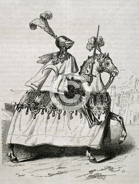 Don Alvaro de Luna wearing battle uniform, 1852.  Creator: Unknown.