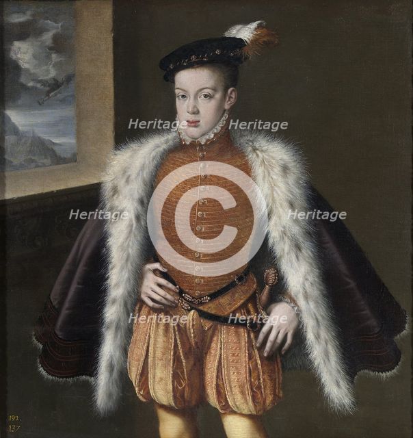 Don Carlos, Prince of Asturias, 1555-1559. Artist: Sánchez Coello, Alonso (1531-1588)