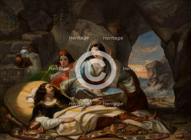 Don Juan and Haidee, 1839. Creator: Marcel Saunier.