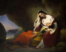 Don Juan and Haidée, c 1827. Creator: Scheffer, Henry (1798-1862)