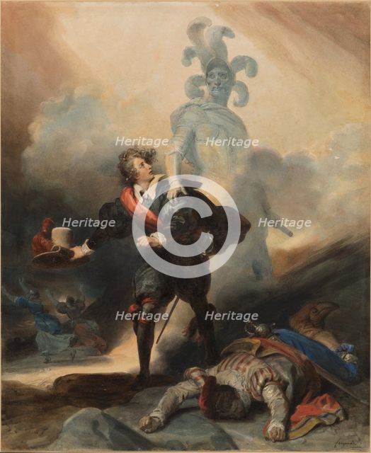 Don Juan and the Commander's Statue, between 1825 and 1830. Creator: Alexandre-Evariste Fragonard.