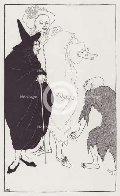 Don Juan, Sganarelle and the Beggar, from The Savoy No. 8, 1896. Creator: Aubrey Beardsley.