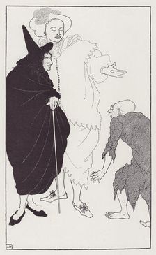 Don Juan, Sganarelle and the Beggar, from The Savoy No. 8, 1896. Creator: Aubrey Beardsley