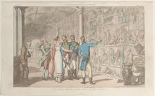Don Luigi Meets Donna Anna in the Museum, from "Naples and the Campagna Felice: in..., June 1, 1815. Creator: Thomas Rowlandson