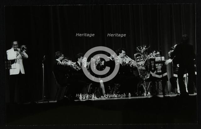 Don Lusher in concert with the Welwyn Garden City Band, Hatfield Polytechnic, Hertfordshire, 1984. Artist: Denis Williams