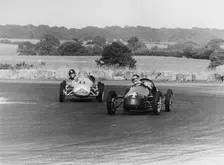 Don Parker and Peter Collins, Silverstone, 1949