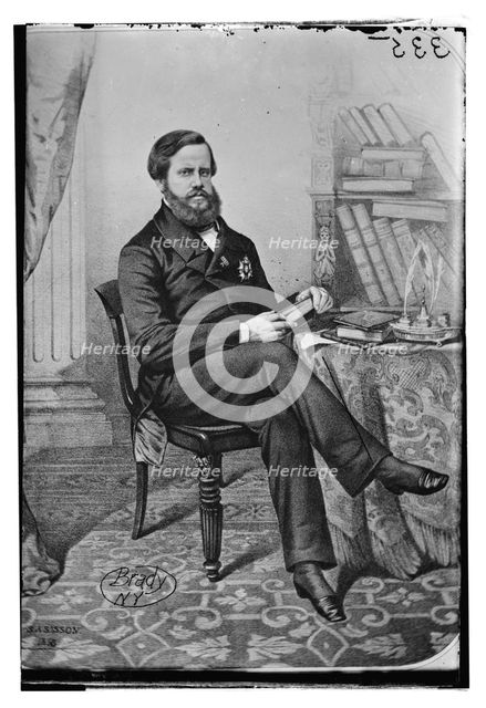 Don Pedro II, Emporor of Brazil, between 1855 and 1865. Creator: Unknown.